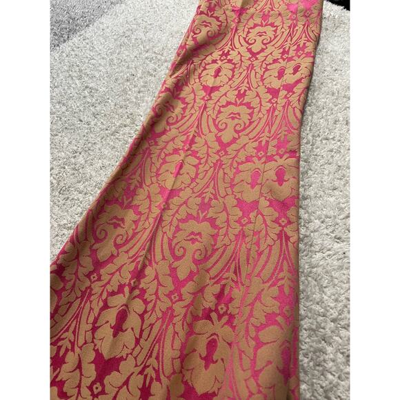 Sigrid Olsen Holiday Pants Womens Sz 2 Paisley Print Stretch Cropped Pink Shine - Picture 8 of 11